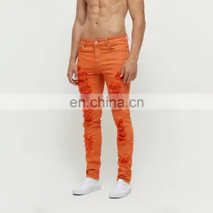 DiZNEW Wholesale Tie Dye Jeans Men Straight Loose Jeans Bleached Denim Jeans for Men thumbnail-2