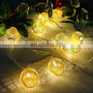 Christmas Tree Decoration Metal Pinecone Light Warerpoorf Led String Fairy Light Decor Home Indoor Outdoor Holiday Lighting thumbnail-5