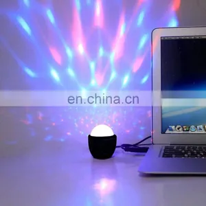 2019 Sound Control Custom Magic Disco Ball Laser Light Moving Lights Portable Colorful 5v 3w Usb LED Using Disco Light RGB 30 80 thumbnail-1