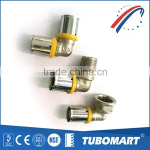 90degree Male / Equal / Female Pipe Elbow Brass Elbow Fittings Used for Floor Heating thumbnail-2