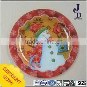 High Quality Decal Glass Plate for Christmas thumbnail-1