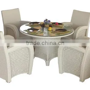 Rattan Indoor and Outdoor Restaurant Wicker Dining Furniture Set thumbnail-1