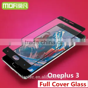 MOFi Original Full Cover Tempered Glass for One Plus Three, OnePlus3, Full Cover Screen Protector Glass Film for Oneplus 3 thumbnail-1