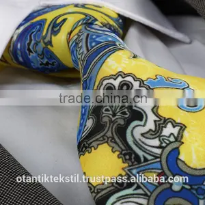 Yellow Paisley, Fashion Tie, Latest Italian Style Neck Tie Gold Tie thumbnail-1