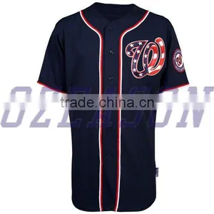 Blank Plain Baseball Jersey Sublimation/embroidered Custom Names and Numbers Wholesale thumbnail-4