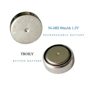 NIMH80MAH 1.2VNIMH Rechargeable Button Battery thumbnail-1