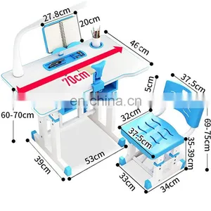 High Quality Modern White Pink Light Kids Art Homework Drawing Study Folding Table Children's Learning Table for Sale thumbnail-3