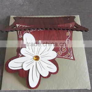 Ideal Elegant Wooden Wedding Invitation With Handbag 2016 thumbnail-3