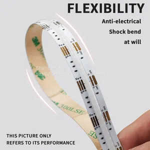 Custom LED COB High Flexibility DC24V 20W/M White PCB RGBW COB LED Strip Lights thumbnail-2