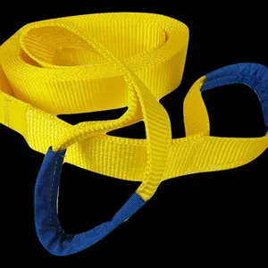 15 Tonne Polyester Double Duplex Flat Webbing Lifting Sling Strap Belt With Soft Eyes thumbnail-2