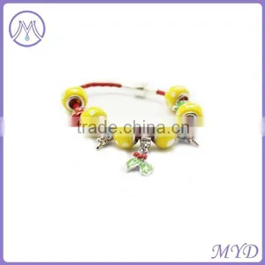 European Style Leather Charm Beaedd Bracelet thumbnail-1