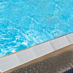 Portable Anti-Slip Swimming Pool Grilles PP/ABS Plastic Aluminum Alloy Overflow Pool Grating Pool Accessories thumbnail-1