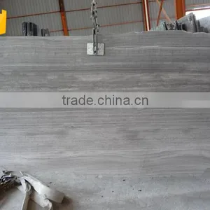 Chinese Natural Design Polished Grey Wood Grain Floor Marble Tiles thumbnail-5