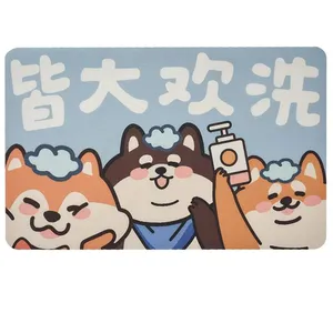 Sheenyoo Custom Quick Dry Water Absorbent Printed Diatomite Stone Bath Mat thumbnail-2