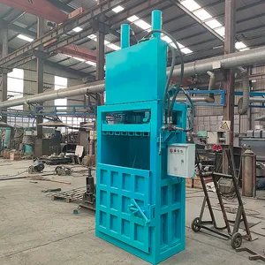 Small Vertical Hydraulic Baler for Waste Cardboard Paper Plastic Recycling thumbnail-5