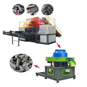 Industrial Dual Axis Plastic Waste Cow Manure Shredder and RDF Fuel Rod Forming Machine EPC thumbnail-1