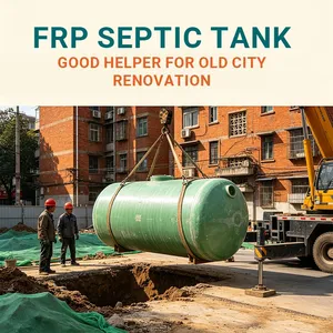 Low Maintenance FRP Septic Tank Long Lifespan Underground Fiberglass Wastewater Tank thumbnail-1