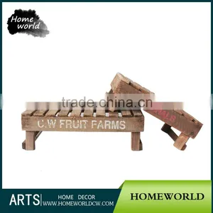 2016 Novelty Wooden Table Garden Decorative Fruit Display Table Rectangular Vintage Wooden Table thumbnail-1