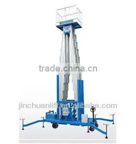 Aluminum Double Mast Hydraulic Aerial Climbing Work Platform thumbnail-1