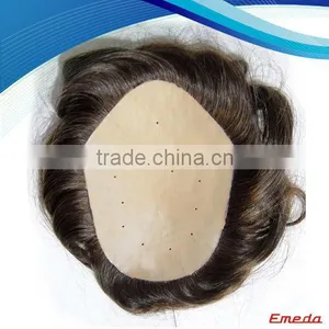 Comfortable and Breathable Indian Remy Human Hair Mens Wigs thumbnail-1