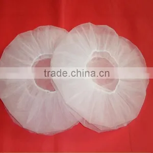 White Nonwoven Bouffant Cap Disposable Medical Clip Cap CE ISO FDA thumbnail-1