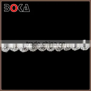 Handmade Rhinestone Sash Applique for Dress Fashion Sequins Beaed Patches thumbnail-1