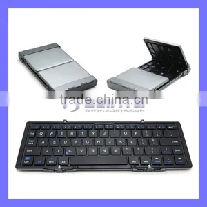 Universial Mini Portable Folding Auminum Wireless Foldable Bluetooth Keyboard for IOS Andriod Windows PC Tablets thumbnail-1