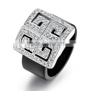 Light Weight Finger Ring for Men Crystal Acrylic Ring Jewelry thumbnail-4