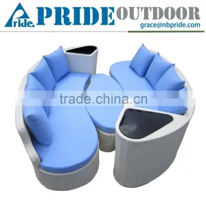Personality New Design Rattan Furniture Sofa Wicker Beach Craft Garden PE Modern Vietnam Poly Rattan Furniture thumbnail-1