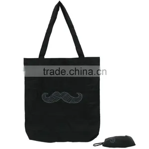 Polyester Pocket Moustache Foldable Bag, Tote Bag for Women thumbnail-1