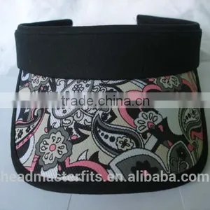 Printed Brim Cheap Funny Black Truck Sun Visor Cap Sun Visor Hat thumbnail-2
