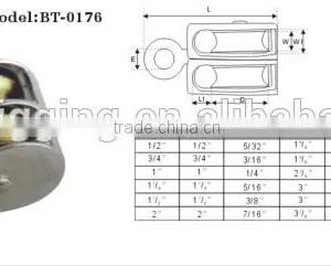 2mm HARDWARE RIGGING DOUBLE WHEEL RIGID PULLEY thumbnail-2