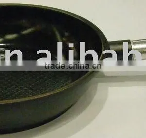 28cm Die Cast Aluminium Deep Fry Pan With Wooden Handle and Ceramic Coating thumbnail-1