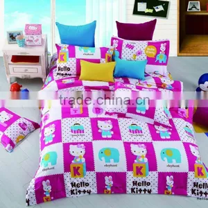 High Quality 100% Cotton Reactive Printed Hello Kitty Bedding Sets for Children thumbnail-6