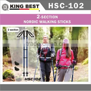 KING BEST Wholesale Carbon Trekking Pole 2-SECTION Hiking Pole Nordic Walking Stick thumbnail-1