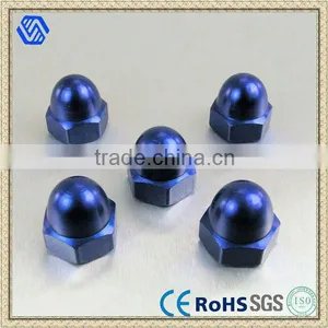 Blue Color Stainless Steel Hex Dome Cap Nuts thumbnail-1