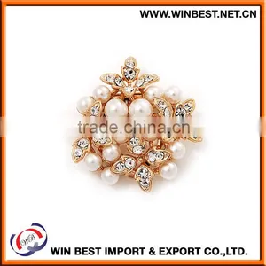 China Wholesale Costume Jewellery Trendy Brooches, Rhinestone Costume Jewelry thumbnail-5