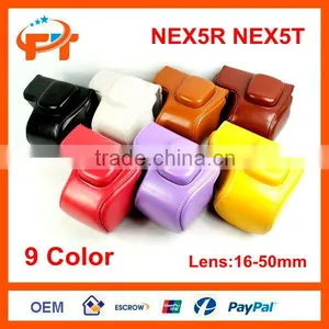 New Fashion Pu Leather Camera Bag for NEX5R NEX5T 16-50mm Lens thumbnail-1