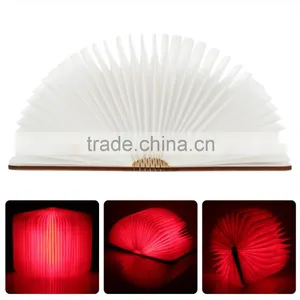 Folding LED Nightlight Creative LED Book Light Lamp Best Home Novelty Decorative USB Rechargeable Lamps White/Warm/Blue/Red thumbnail-2
