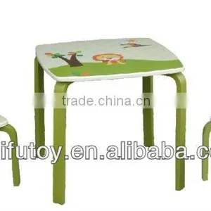 F0262+F0263 Wooden Kids Table and Chairs thumbnail-1