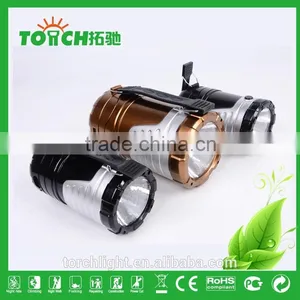 High Power Emergency Solar LED Lantern Light 16+1 Fashion Golden Color and Balck Color With USB for Outdoor Camping Lights thumbnail-4