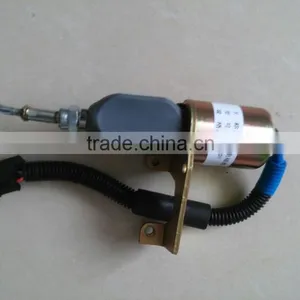 C5301701cut-off Solenoid Valve, DCEC Engine Used in XCMG GR165 Motor Grader, Engine Stop Solenoid Valve thumbnail-1