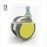 China-made Fine 2.5-inch Yellow PU Thread Stem Swivel Medical Caster Wheels thumbnail-1