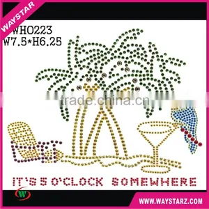Beach Motif Rhinestone T Shirt Designs Transfers thumbnail-1