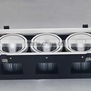 Anti-glare Optical Design Uniform Light Distribution High Power 3x45w Cob Led Grille Downlight thumbnail-2