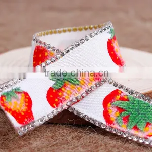 Hotfix Glasses Stone Strawberry Pattern Ribbon For Children Garment Decoration thumbnail-2