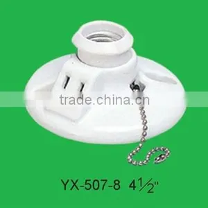 E27 Ceiling Porcelain Lampholder With Switch YX-507-6 thumbnail-3