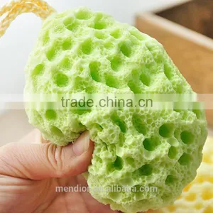 Mendior Green Tea Sponge Green Bath Sponge With Rope OEM/Wholesale thumbnail-1
