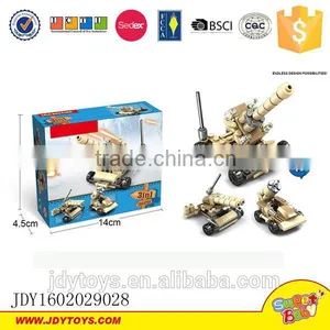 Building Block Platic Tank 3 in 1 Toy Brick Military Toys Changeable 3 Style Tank thumbnail-1