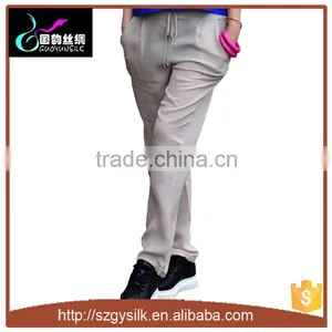 OEM Service Women's Casual Pants 100% Silk Trousers thumbnail-1